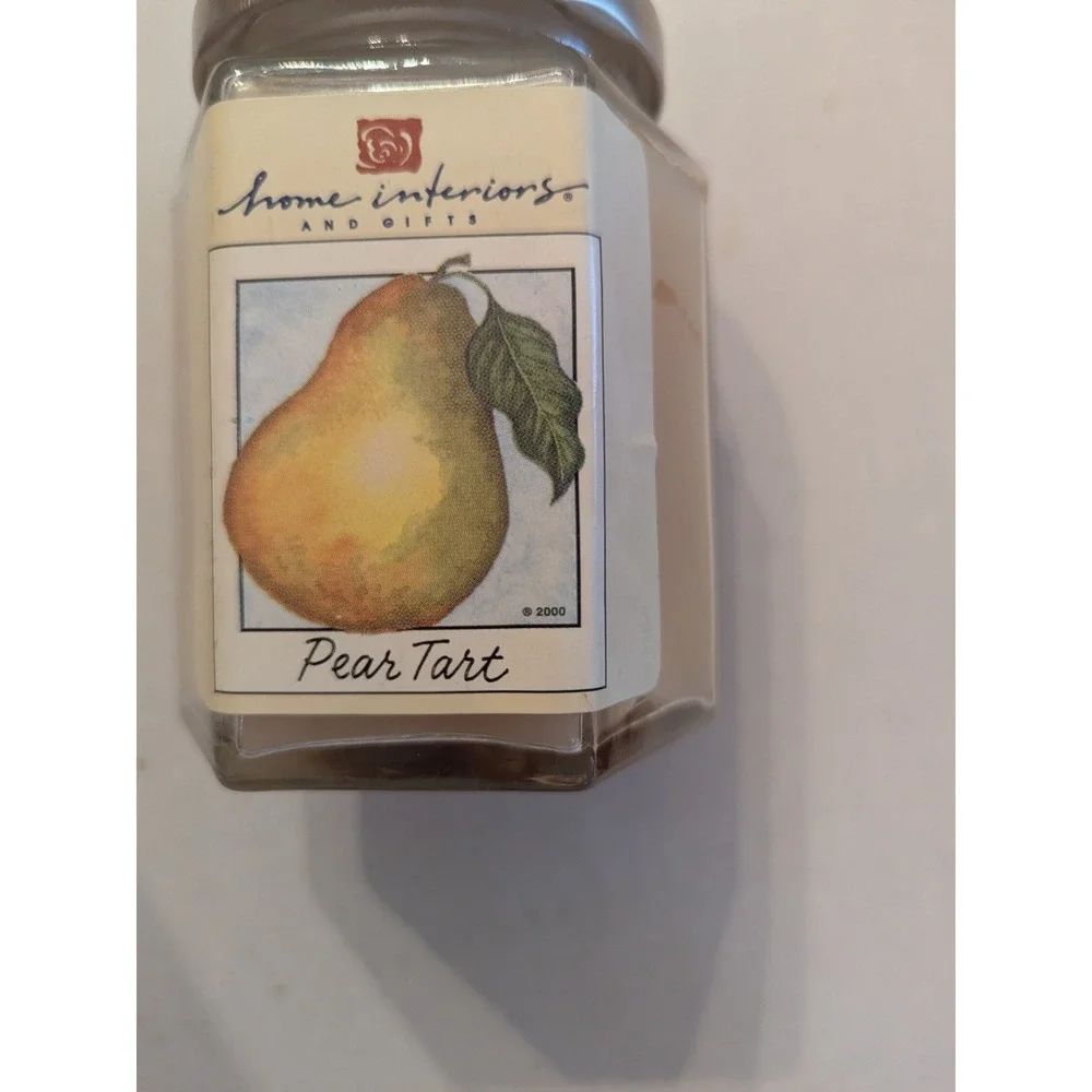 Vintage Home Interiors & Gifts Pear Tart‎ Scented Candle in Jar Home Decor NOS